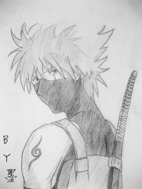  原创 -卡卡西- 火影忍者 -手绘_百田涂鸦板_百田