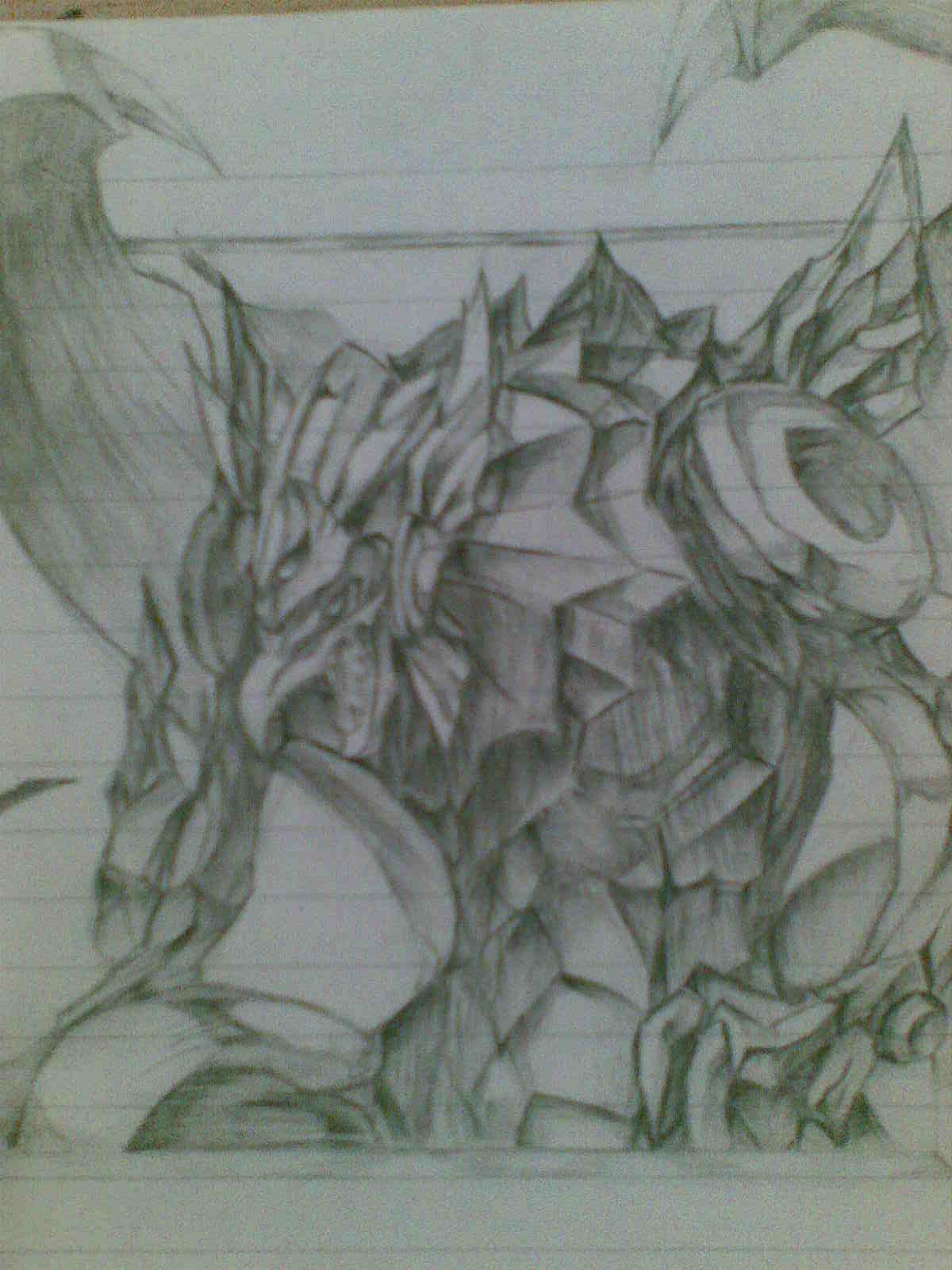 手绘神兽翼神龙