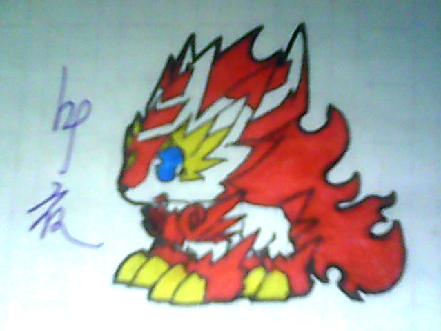 手绘Q版狼王_百田奥拉星圈