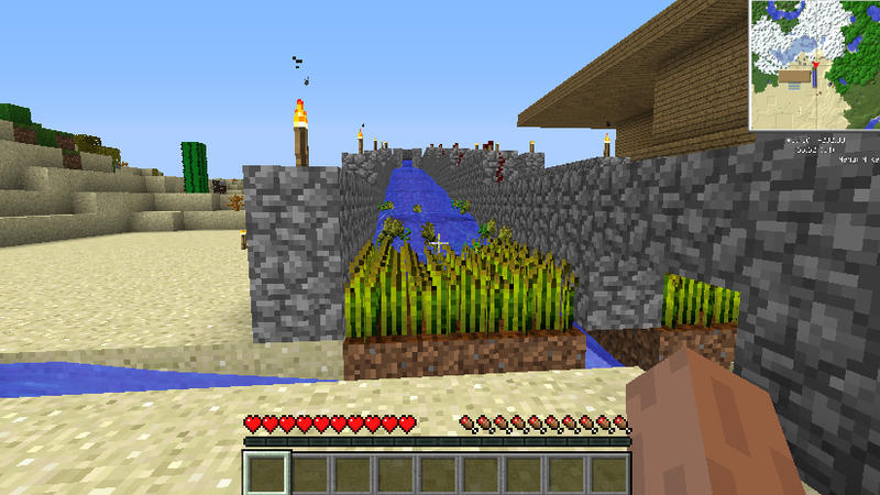 Minecraft 我的世界 红石水流小麦收割机 游戏圈 手机百田网