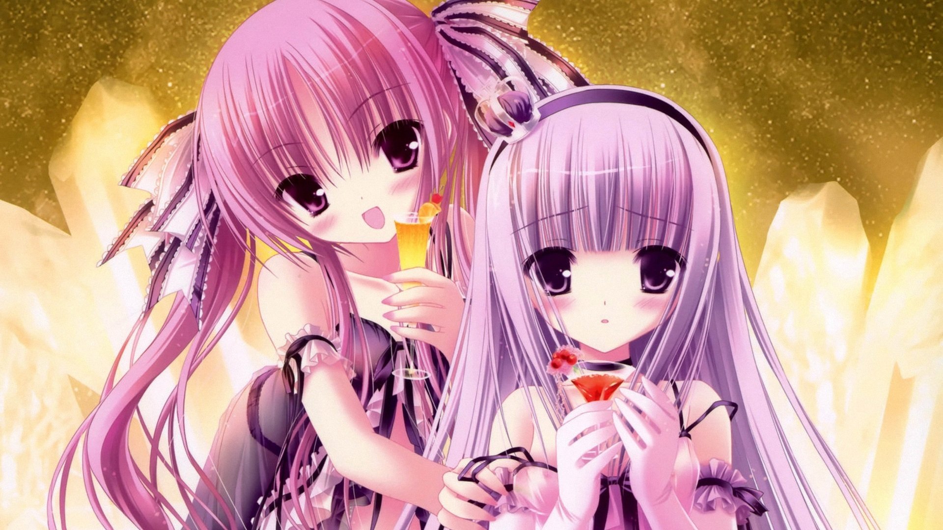 动漫美少女图片,头发什么颜色的都可以,最好是樱色和紫色的。_百田知了_百田网